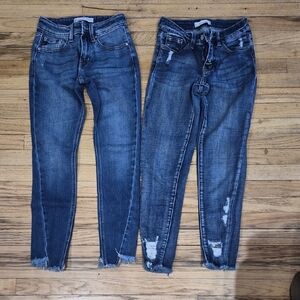 KanCan Women's Blue Distressed Skinny Jeans